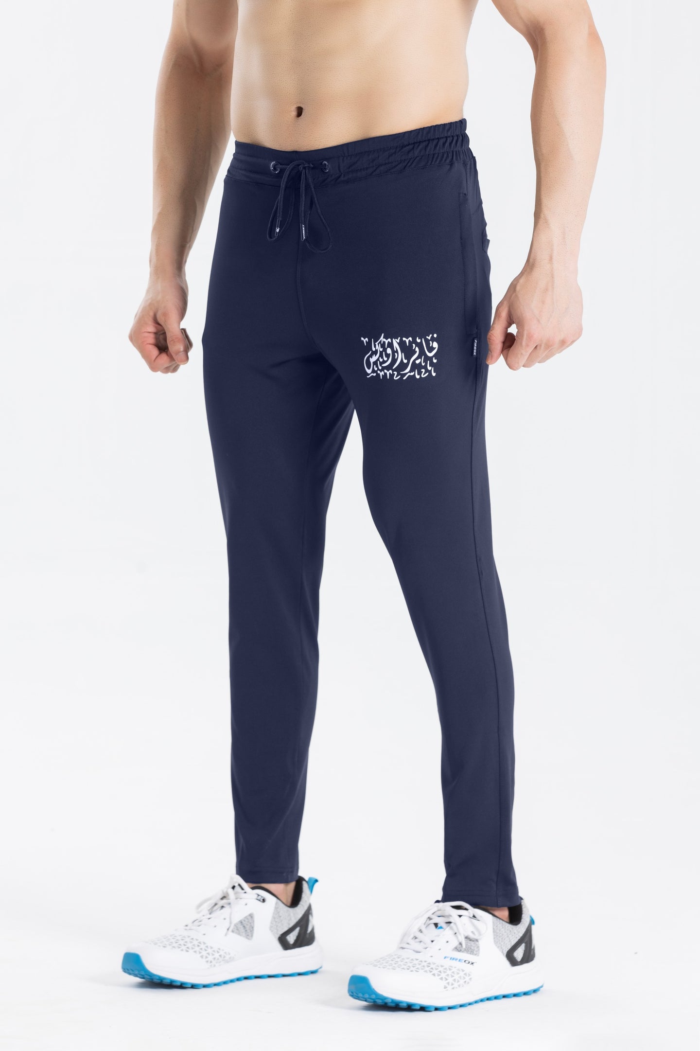 FIREOX Activewear Pro Joggers Navy Blue, Back Pockets, 2023