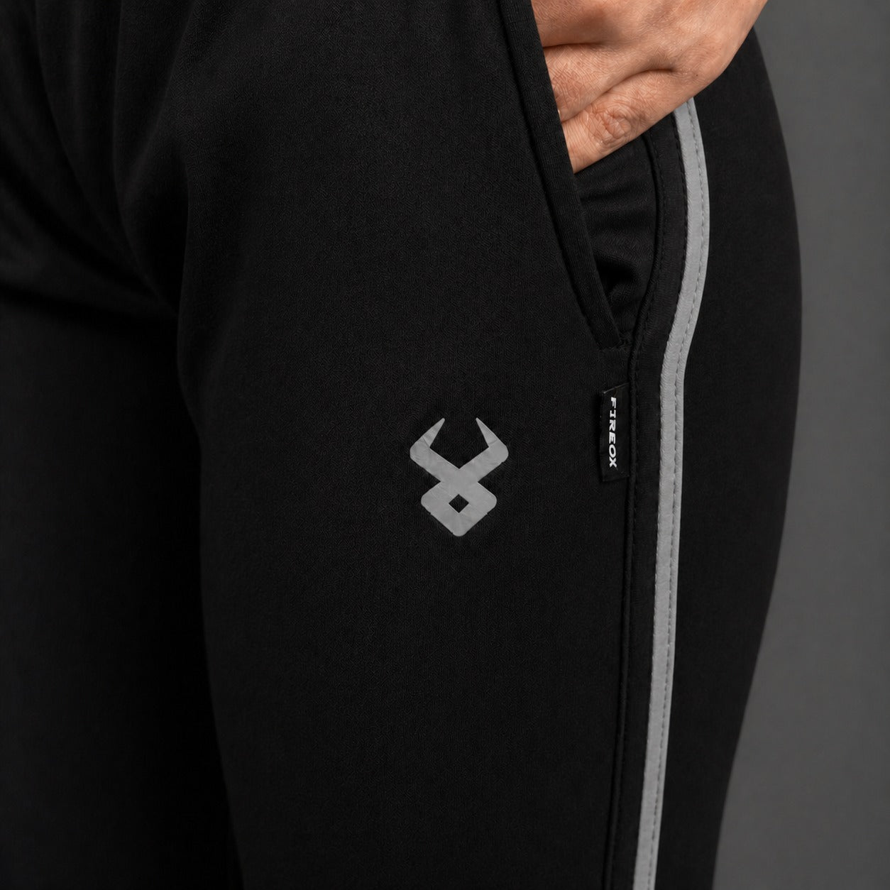 FIREOX Women Activewear Trouser, Black Grey