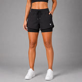 FIREOX Women Double Shorts, Black-1, 2026