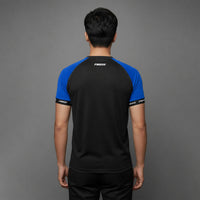 FIREOX Men’s Lycra Interlock Zip-Up T-Shirt – Royal Blue, 2025
