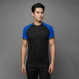 FIREOX Men’s Lycra Interlock Zip-Up T-Shirt – Royal Blue, 2025