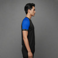 FIREOX Men’s Lycra Interlock Zip-Up T-Shirt – Royal Blue, 2025
