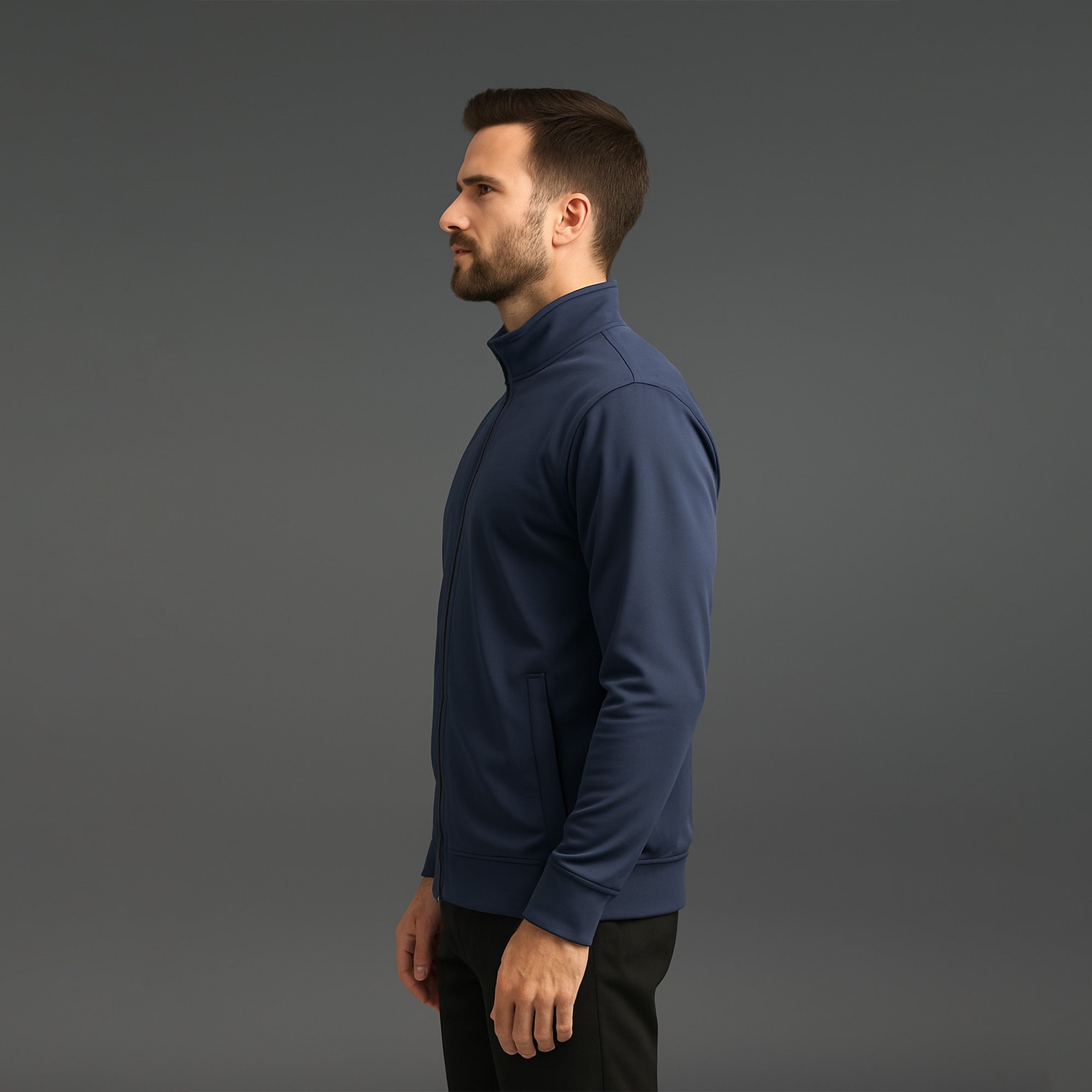 FIREOX MEN Zipper Jacket , Navy Blue, 2025