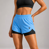 FIREOX Women Double Shorts, Sky Blue-1, 2026