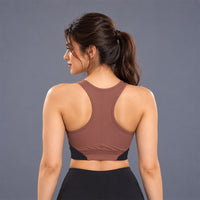 Fireox Sports Bra, Dark Brown Black