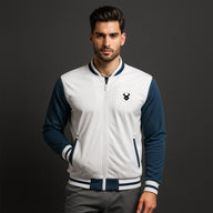 FIREOX MEN Zipper Jacket – White Teal, 2025