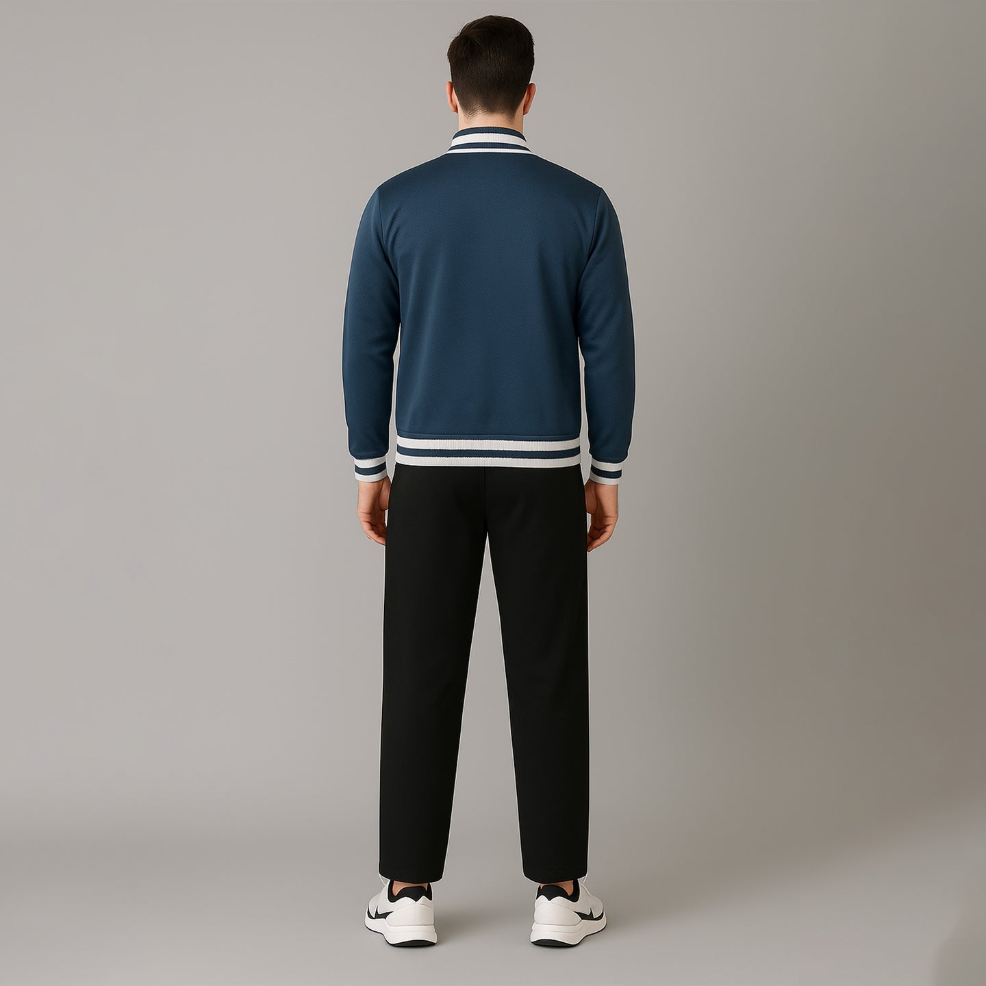 FIREOX MEN Zipper Jacket – White Teal, 2025