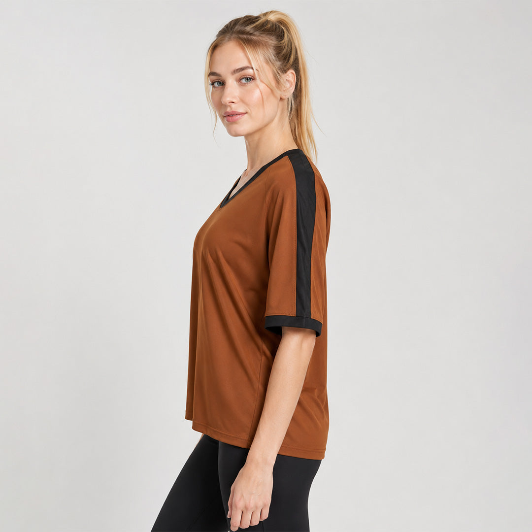 Fireox Women Training T-Shirt, Brown-1, 2026