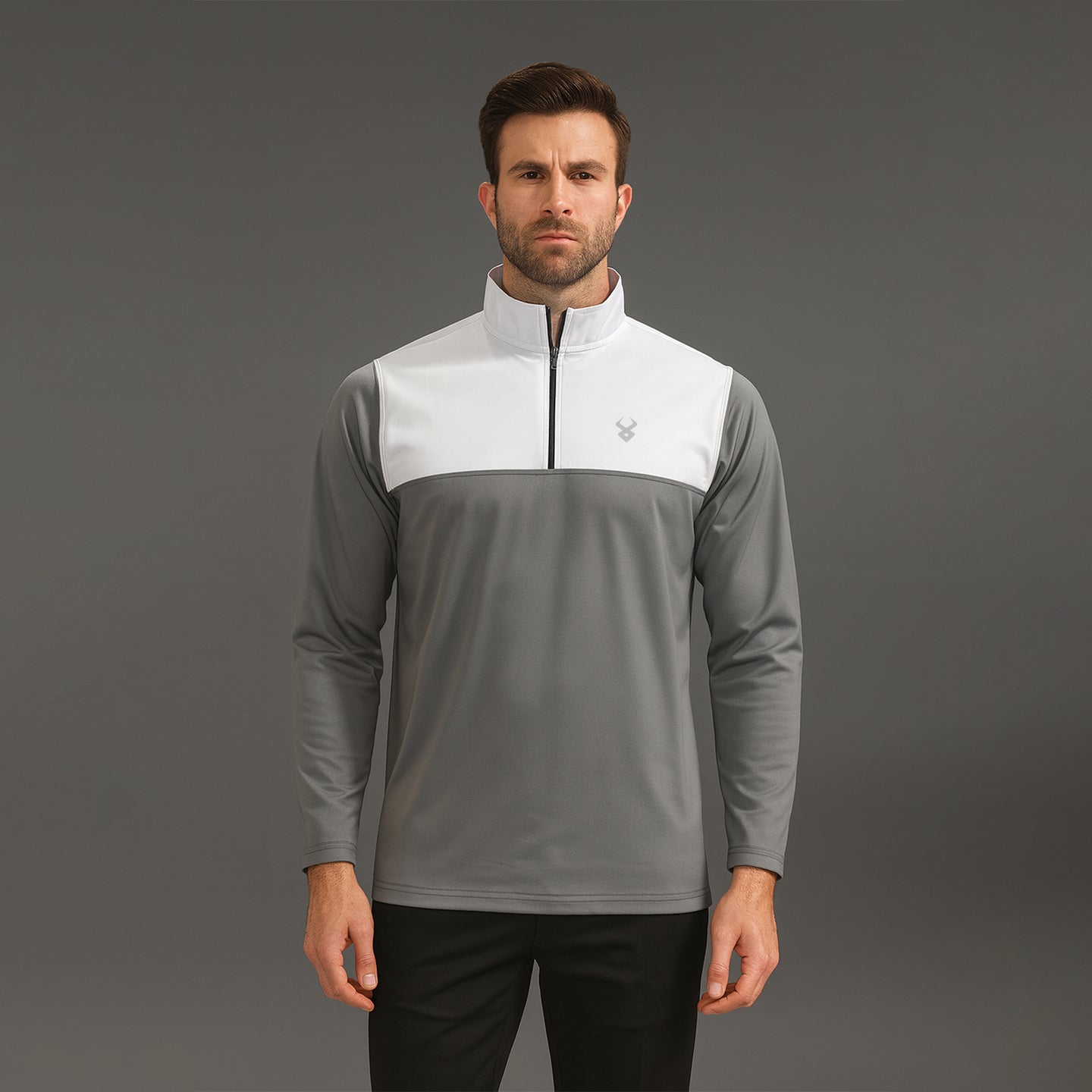 FIREOX MEN Pullover, White Charcoal Grey, 2025