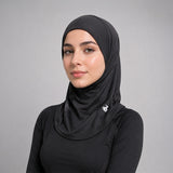 FIREOX Women’s Performance Sports Hijab – Black 2026