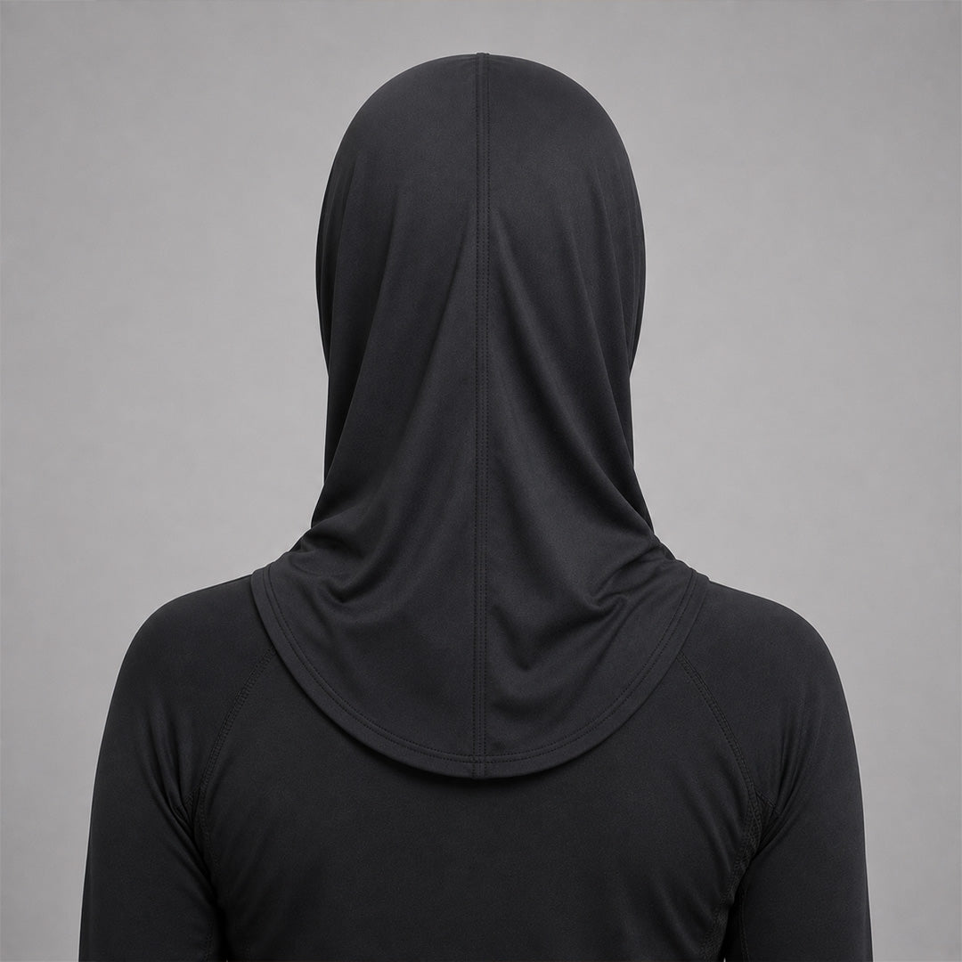 FIREOX Women’s Performance Sports Hijab – Black 2026