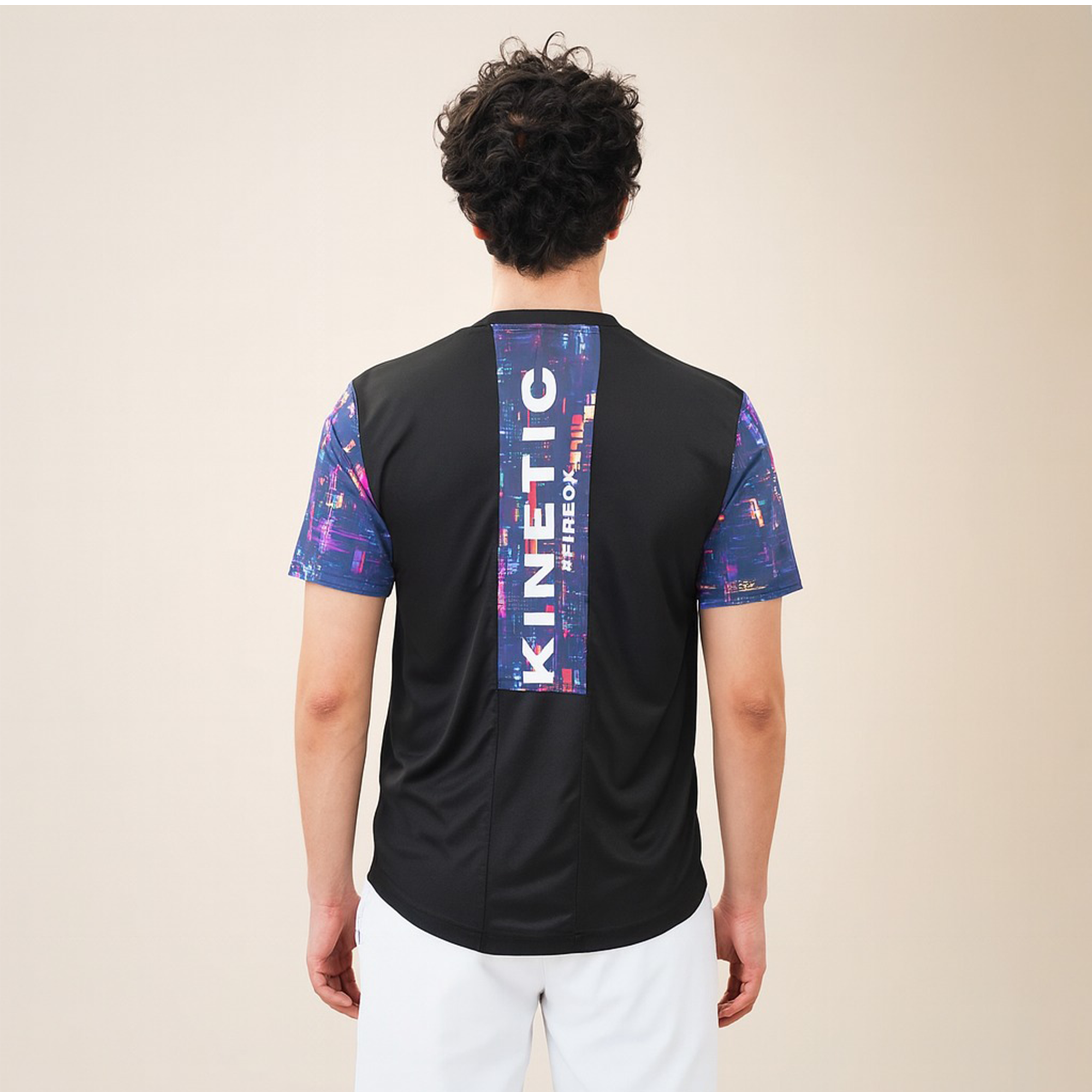 FIREOX Men’s Kinetic Actifit T-Shirt, Black , D1, 2025