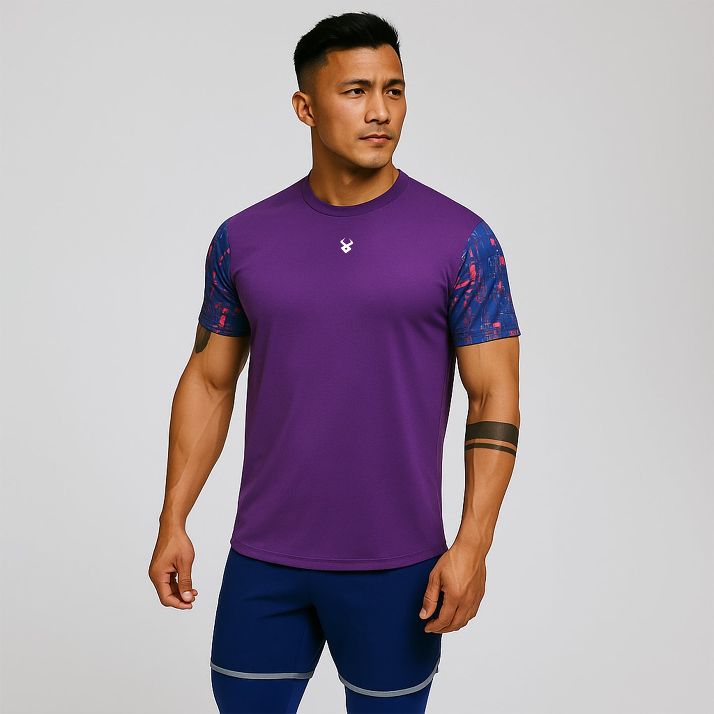 FIREOX Men’s Kinetic Actifit T-Shirt, Purple, D1, 2025