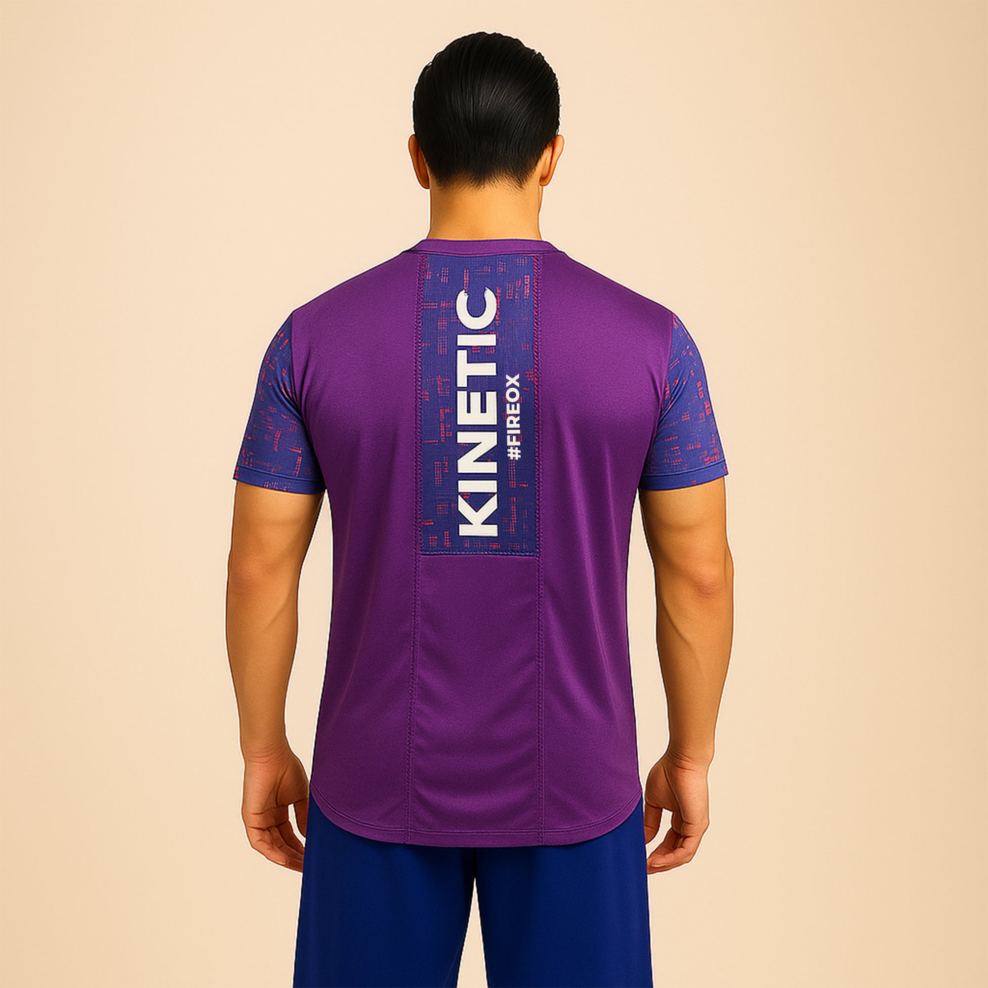 FIREOX Men’s Kinetic Actifit T-Shirt, Purple, D1, 2025