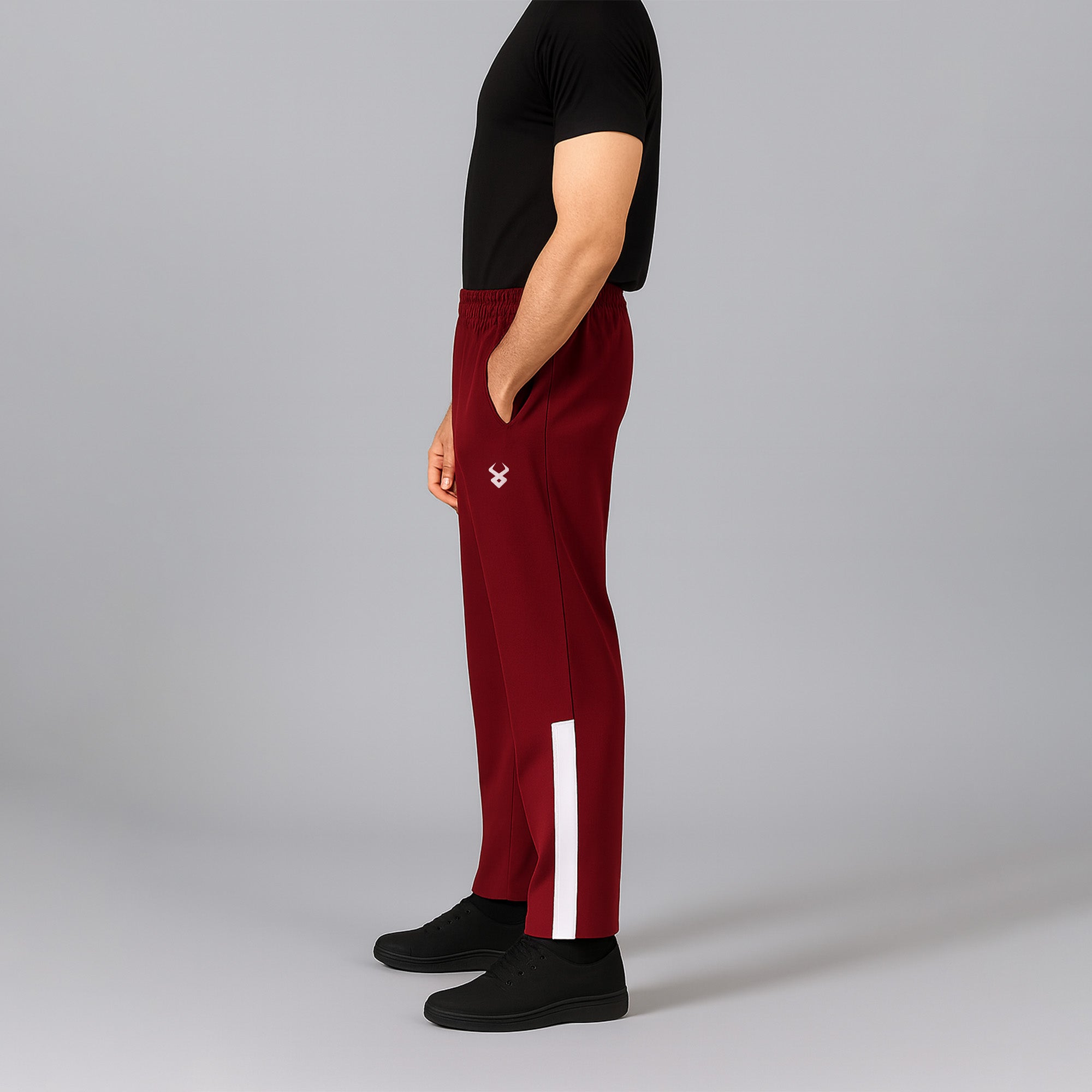 FIREOX MEN Relaxed Fit Trouser, Maroon, 2025