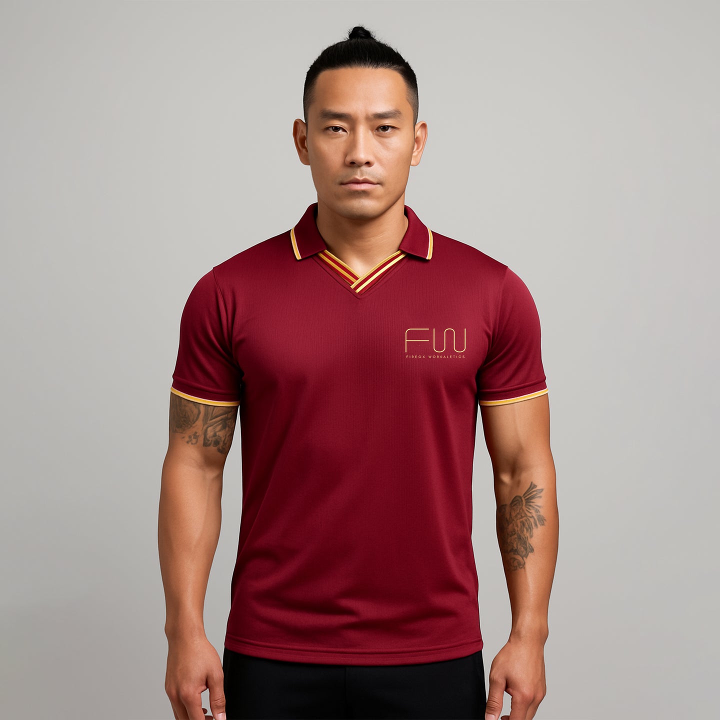 FIREOX Men’s  Workaletics 3.0 Polo, Maroon