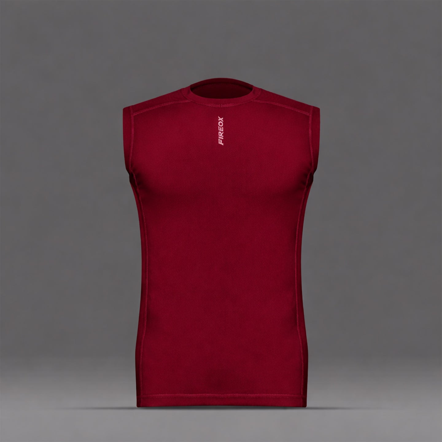 FIREOX Men’s Sleeveless Base Layer Shirt, Maroon