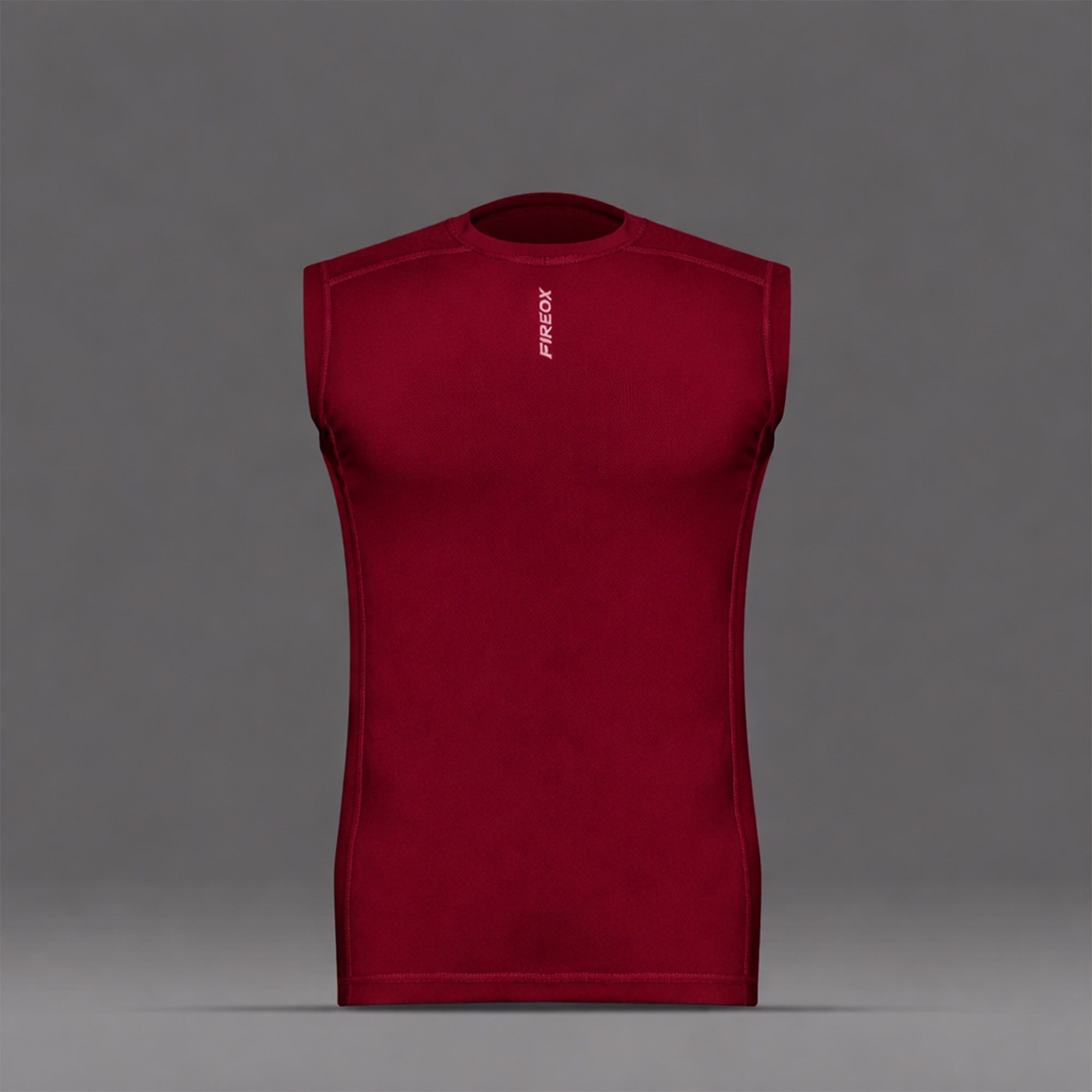 FIREOX Men’s Sleeveless Base Layer Shirt, Maroon