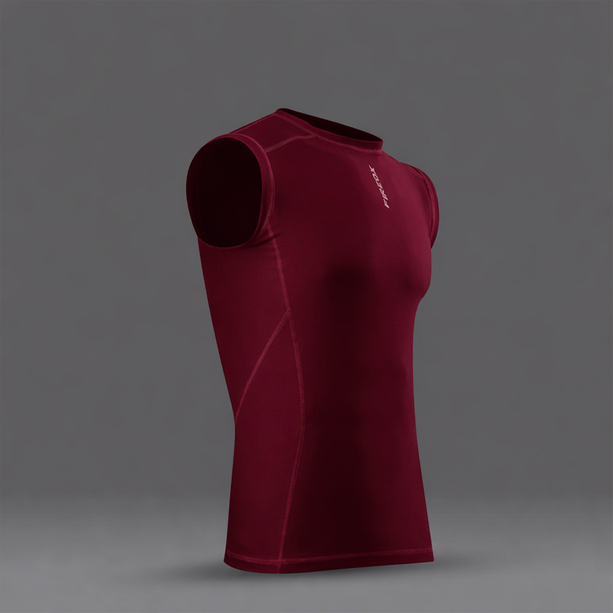 FIREOX Men’s Sleeveless Base Layer Shirt, Maroon