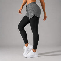 FIREOX Women Double Shorts Full, Charcoal-1, 2026