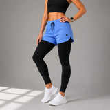 FIREOX Women Double Shorts Full, Sky Blue-1, 2026