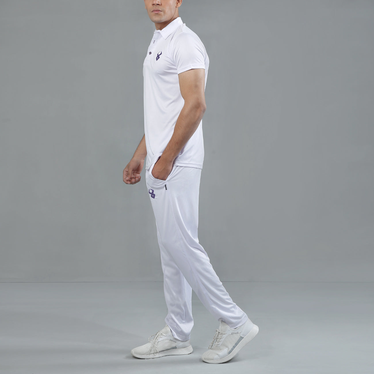 FIREOX Cricket Kit Half Sleeve, White, Purple