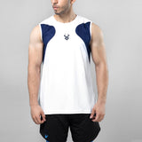 FIREOX Actifit Training Tank Top, White Navy Blue