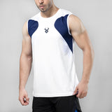 FIREOX Actifit Training Tank Top, White Navy Blue