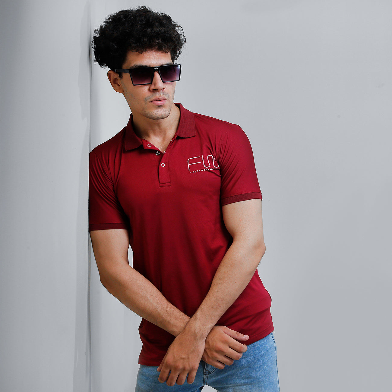 FIREOX Workaletics, Premium Fit, Polo Maroon
