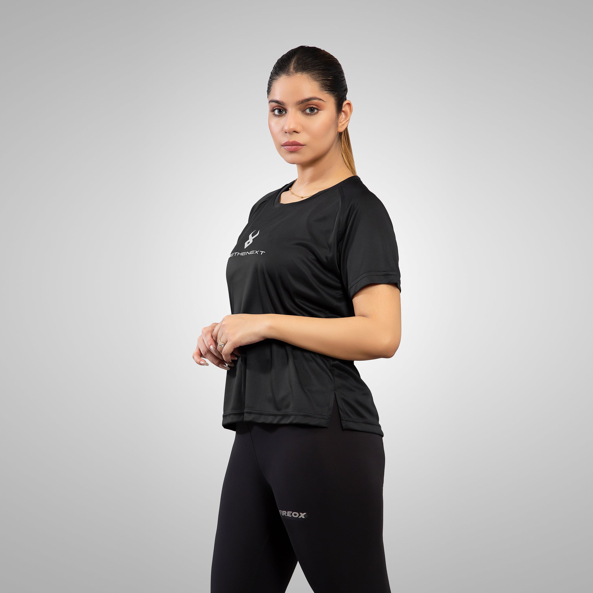 FIREOX Actifit Women T-Shirt, Black, 2022