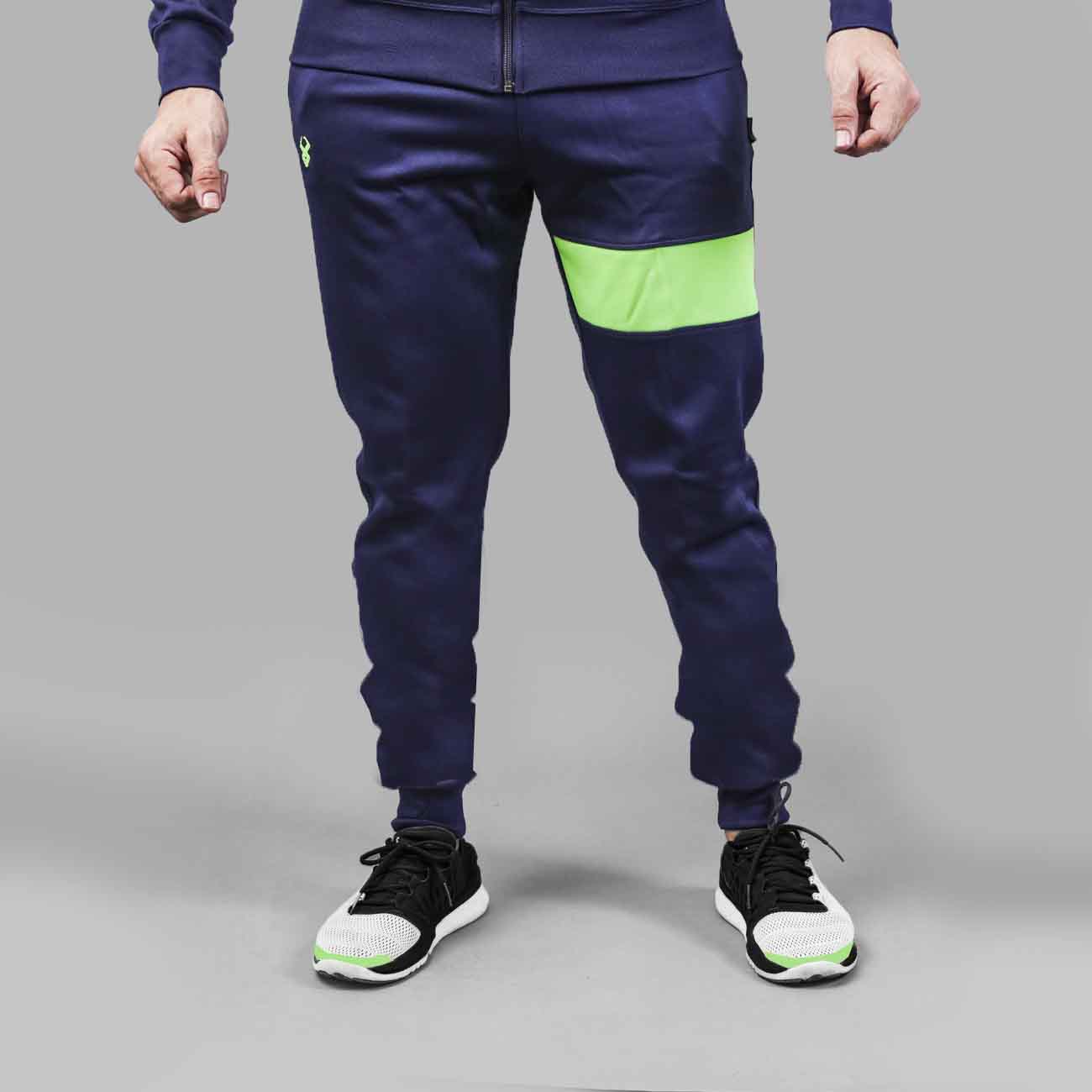 FIREOX Activewear Trouser, Navy Fluorescent Green, 2021