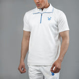 FIREOX Sleeveless Sweater, White Blue