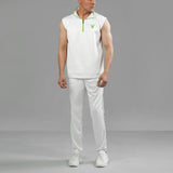FIREOX Sleeveless Sweater, White Green