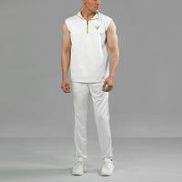 FIREOX Sleeveless Sweater, White Green