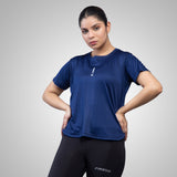 FIREOX Actifit Women T-Shirt, Navy Blue, 2022