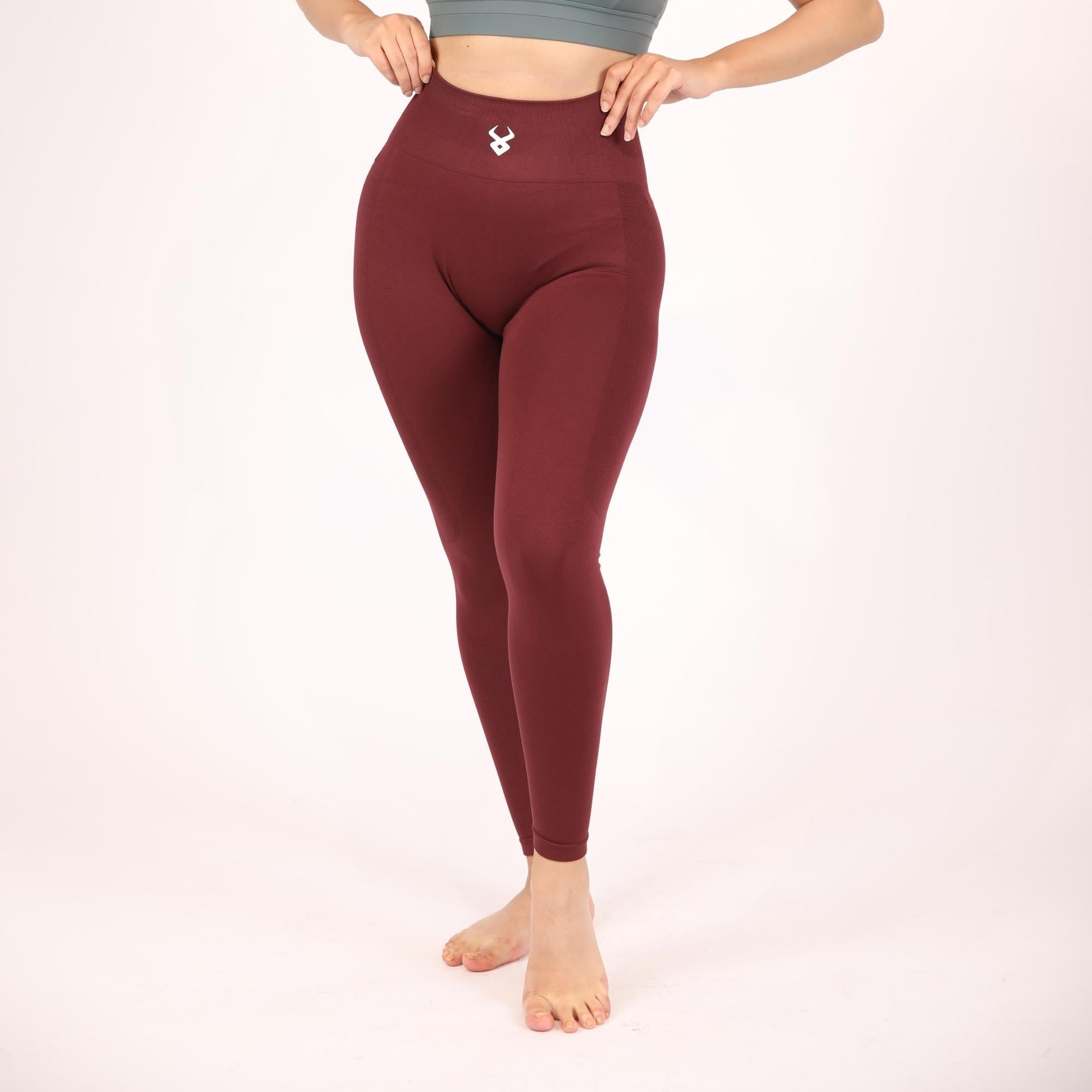 Maroon yoga pants best sale