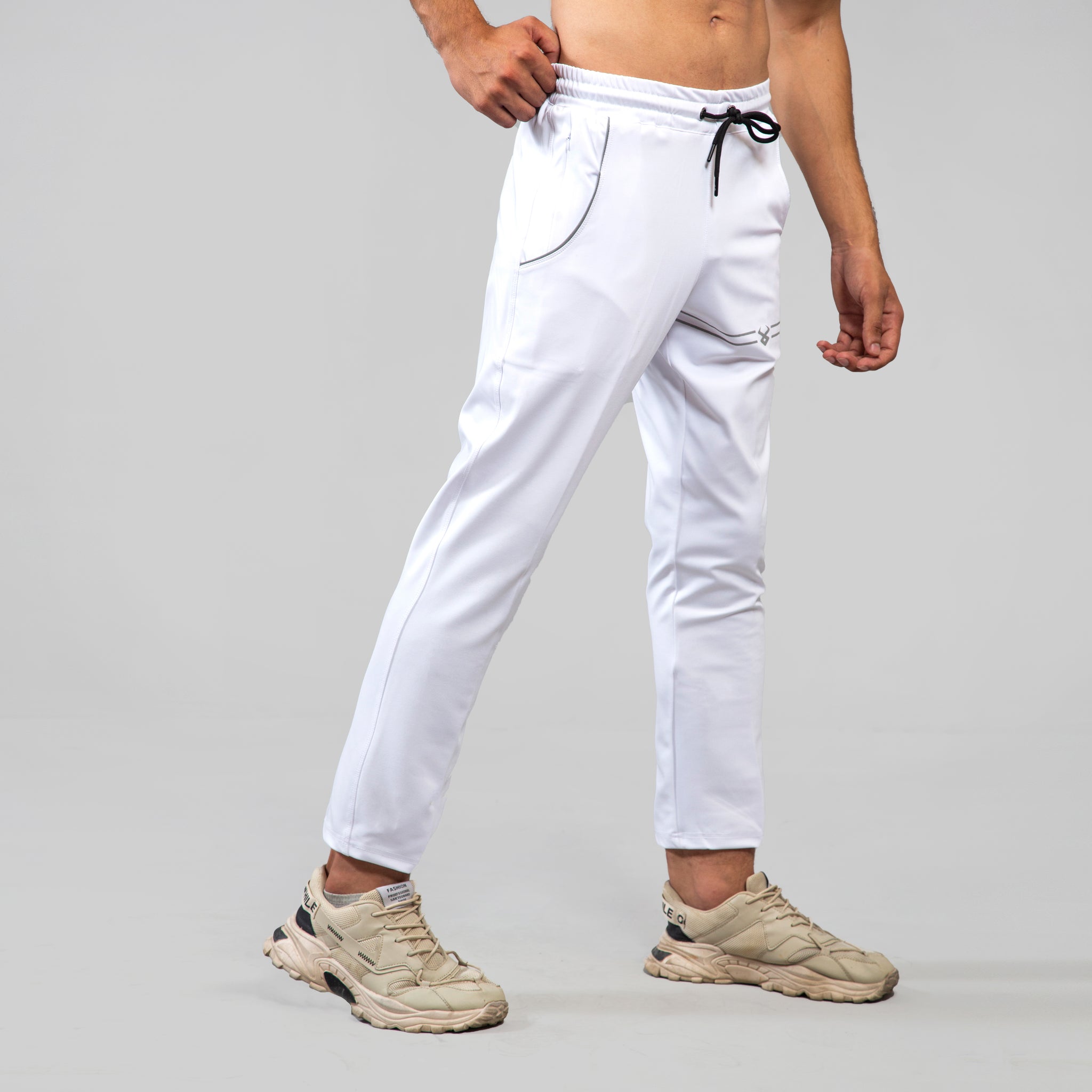 FIREOX Activewear Pro Joggers White, 4 Pocket,2022