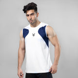 FIREOX Actifit Training Tank Top, White Navy Blue