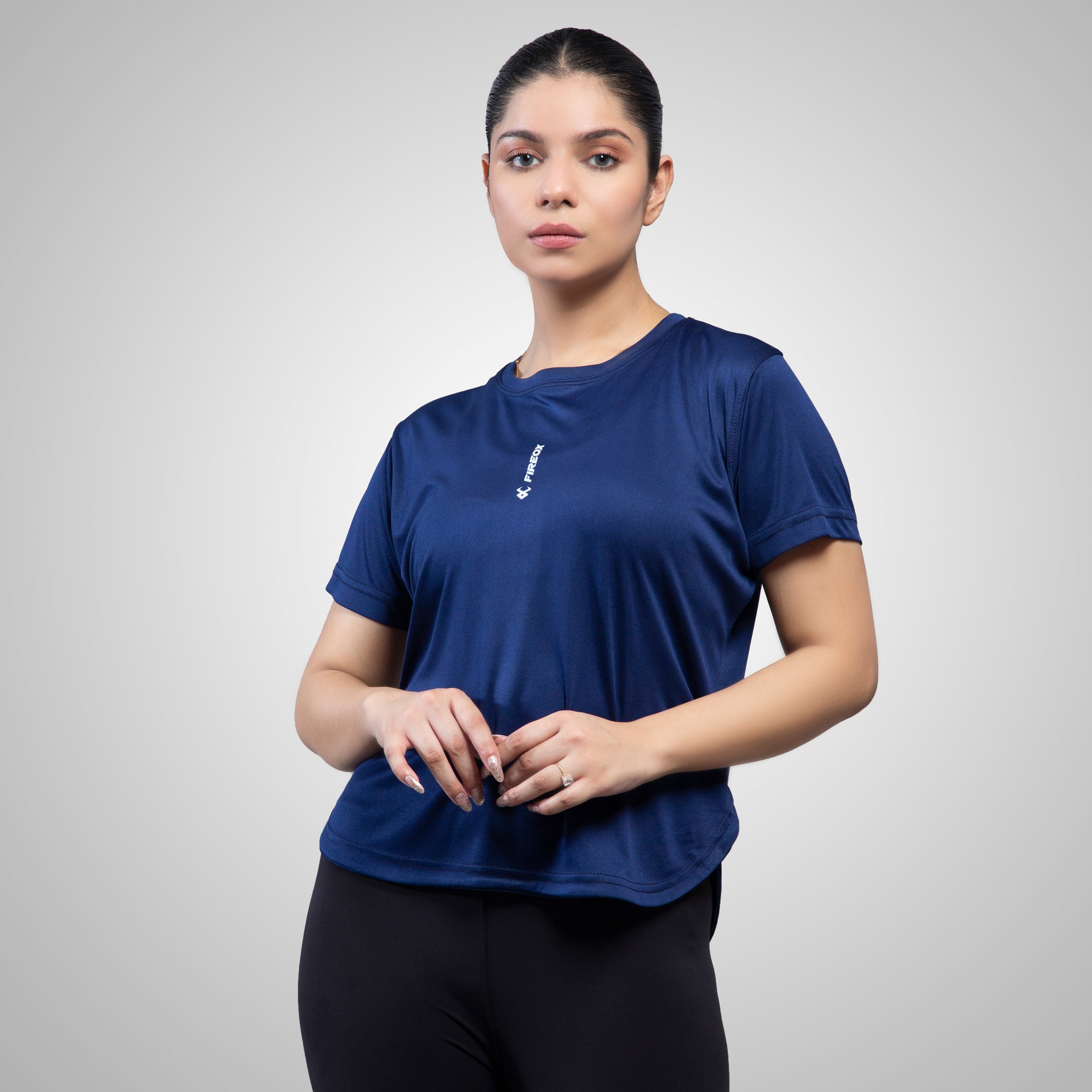 FIREOX Actifit Women T-Shirt, Navy Blue, 2022