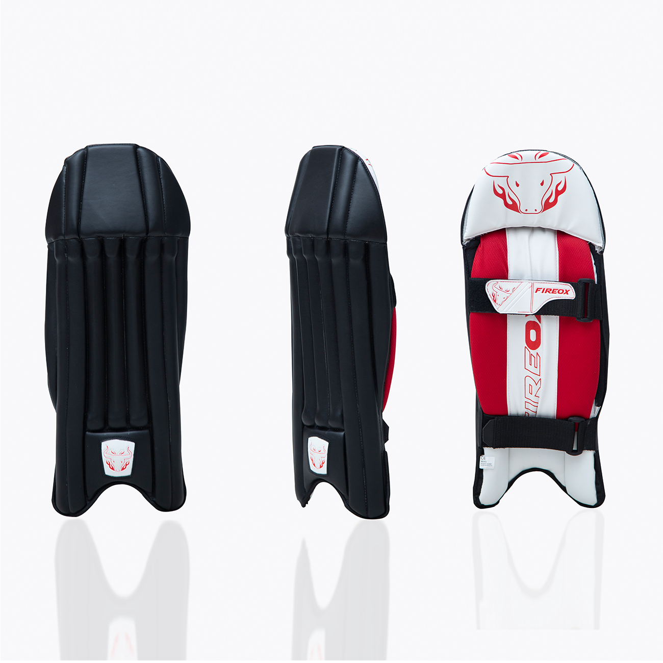 FIREOX Wicket Keeping Pads, Black