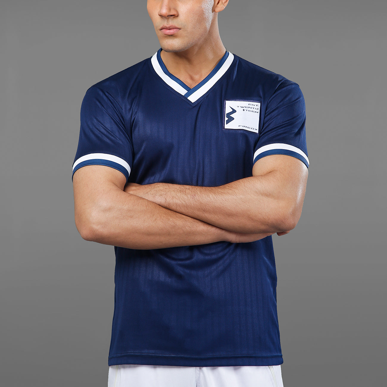 FIREOX Actifit T-Shirt, V-Neck, Navy Blue, 2022