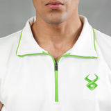 FIREOX Sleeveless Sweater, White Green