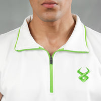 FIREOX Sleeveless Sweater, White Green