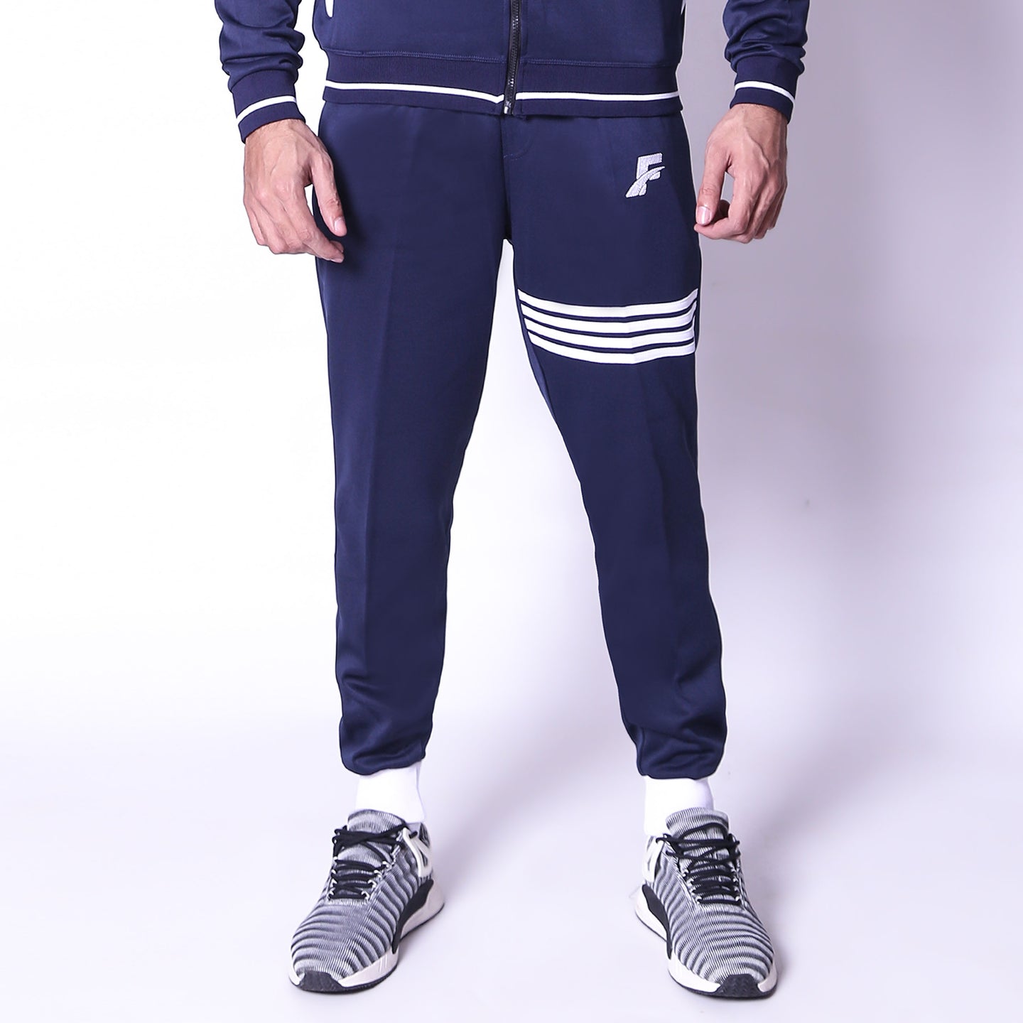 FIREOX Activewear Trouser, Navy Blue, White