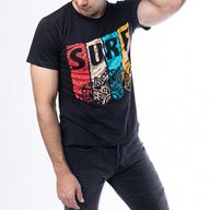 FIREOX Cotton T-Shirt, Half Sleeves, Round Neck, Black, D2