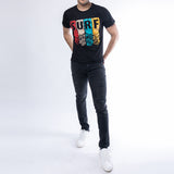 FIREOX Cotton T-Shirt, Half Sleeves, Round Neck, Black, D2