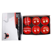 FIREOX HL 75 CRICKET BALLS, MACHINE STITCHED, RED