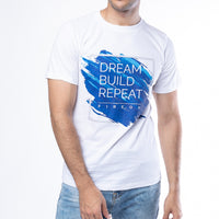 FIREOX Cotton T-Shirt, Half Sleeves, Round Neck, White, D1