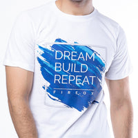 FIREOX Cotton T-Shirt, Half Sleeves, Round Neck, White, D1