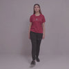 FIREOX Actifit Women T-Shirt, Maroon, 2022,